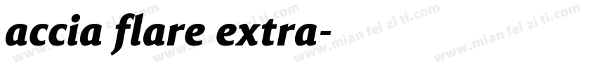 accia flare extra字体转换